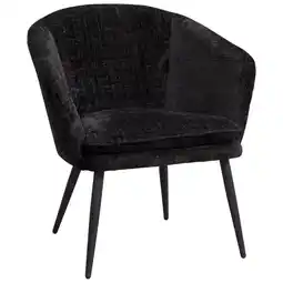 Leen Bakker Fauteuil Cloe - stof - zwart aanbieding