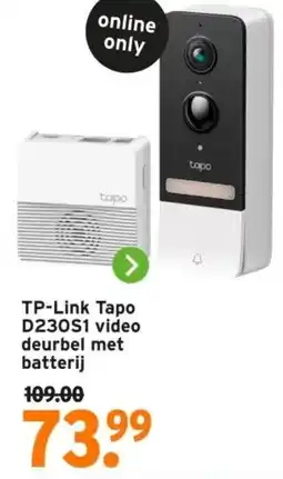 GAMMA TP Link Tapo D230S1 video deurbel met batterij aanbieding