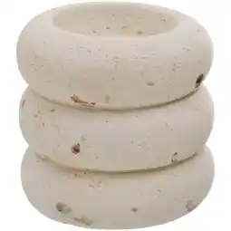 Leen Bakker Theelichthouder Nordic - off-white - 6,5xØ7 cm aanbieding