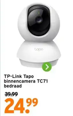 GAMMA TP Link Tapo binnencamera TC71 bedraad aanbieding