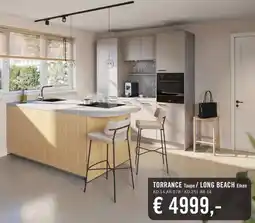 Keukendepot TORRANCE Taupe/ LONG BEACH Eiken aanbieding
