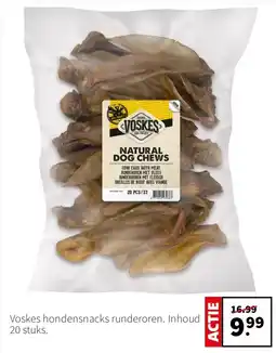 Intratuin Voskes hondensnacks runderoren aanbieding
