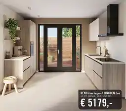 Keukendepot RENO Eiken Bergamo / LINCOLN Zand aanbieding