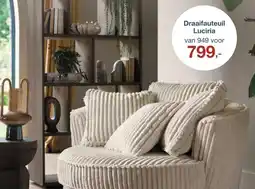 IN.HOUSE Draaifauteuil Luciria aanbieding