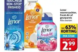 Hoogvliet Lenor wasverzachter, Fresh Air of geurparels aanbieding