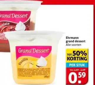 Hoogvliet Ehrmann grand dessert aanbieding