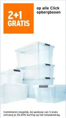GAMMA Op alle click opbergboxen aanbieding