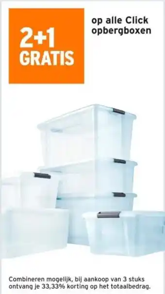 GAMMA Op alle click opbergboxen aanbieding