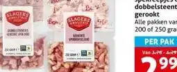 Hoogvliet Slagers Kwaliteit spekreepjes of dobbelsteentjes gerookt aanbieding