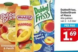 Hoogvliet DubbelFrisss, DubbelDrank of Maaza aanbieding