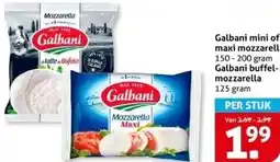 Hoogvliet Galbani mini of maxi mozzarella of Galbani buffel- mozzarella aanbieding