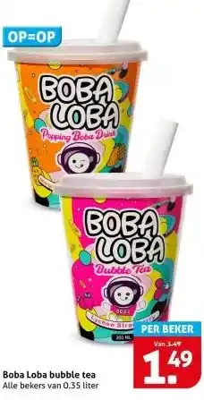 Hoogvliet Boba Loba bubble tea aanbieding