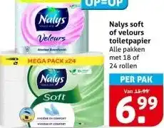 Hoogvliet Nalys soft of velours toiletpapier aanbieding