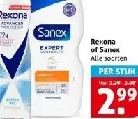 Hoogvliet Rexonal of Sanex aanbieding