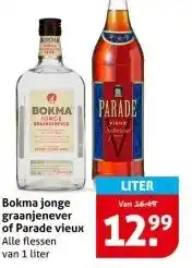 Hoogvliet Bokma jonge graanjenever of Parade vieux aanbieding