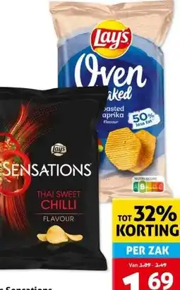 Hoogvliet Lay's Sensations of Oven Baked aanbieding