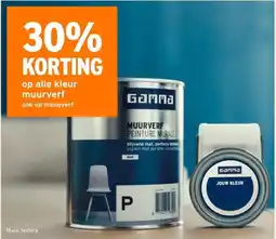 GAMMA 30% KORTING op alle kleur muurverf ook op mengverf aanbieding