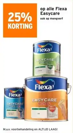 GAMMA 25% KORTING op alle Flexa Easycare ook op mengverf aanbieding