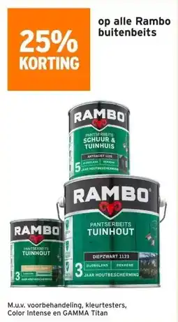 GAMMA 25% KORTING op alle Rambo buitenbeits aanbieding