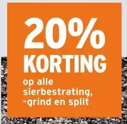 GAMMA 20% KORTING op alle sierbestrating, -grind en split aanbieding