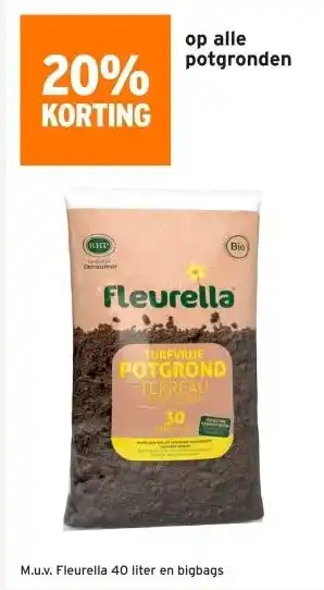 GAMMA 20% korting op alle potgronden aanbieding