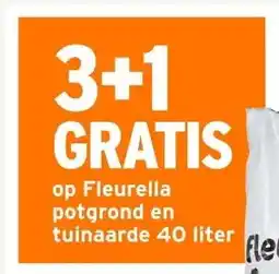 GAMMA 3+1 GRATIS op Fleurella potgrond en tuinaarde 40 liter aanbieding