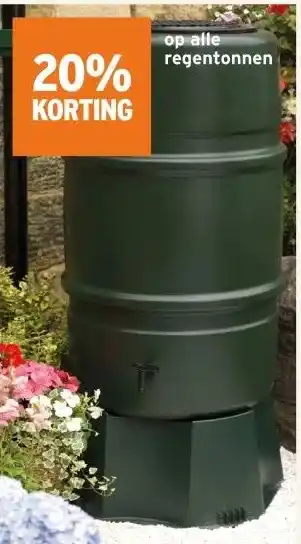 GAMMA 20% KORTING op alle regentonnen aanbieding