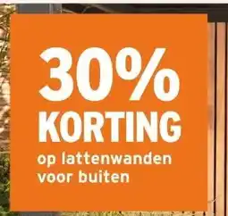 GAMMA 30% KORTING op lattenwanden voor buiten aanbieding
