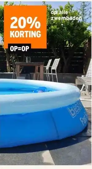 GAMMA 20% KORTING op alle zwembaden aanbieding