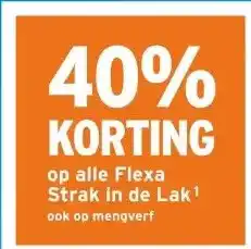 GAMMA 40% KORTING op alle Flexa Strak in de Lak¹ ook op mengverf aanbieding