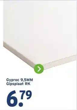 GAMMA Gyproc 9,5MM Gipsplaat RK aanbieding