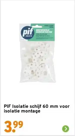 GAMMA PIF Isolatie schijf 60 mm voor isolatie montage aanbieding