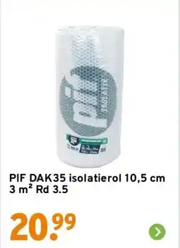 GAMMA PIF DAK35 isolatierol 10,5 cm 3 m² Rd 3.5 aanbieding