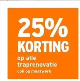 GAMMA 25% KORTING op alle traprenovatie ook op maatwerk aanbieding