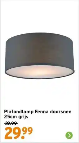 GAMMA Plafondlamp Fenna doorsnee 25cm grijs aanbieding