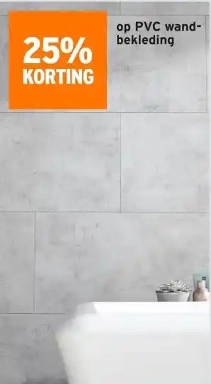 GAMMA 25% KORTING op PVC wand- bekleding aanbieding