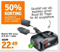 GAMMA Bosch 18v accu aanbieding