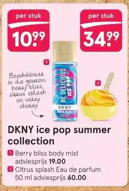 Etos DKNY ice pop summer collection aanbieding