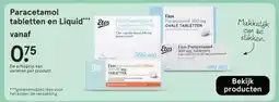 Etos Paracetamol tabletten en Liquid Paracetamol aanbieding