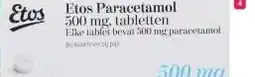 Etos Etos Paracetamol 50 tabletten 500 mg*** bij koorts en pijn aanbieding
