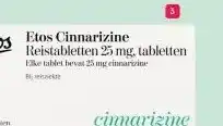 Etos Etos Cinnarizine*** reistabletten 25 mg 10 tabletten aanbieding