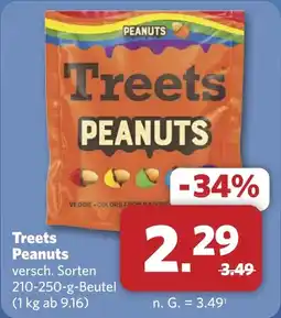 Combi Treets Peanuts aanbieding