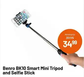 Kamera Express Benro BK10 Smart Mini Tripod and Selfie Stick aanbieding