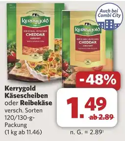 Combi Kerrygold Käsescheiben oder Reibekäse aanbieding