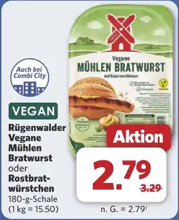 Combi Rügenwalder Vegane Mühlen Bratwurst oder Rostbrat- würstchen aanbieding