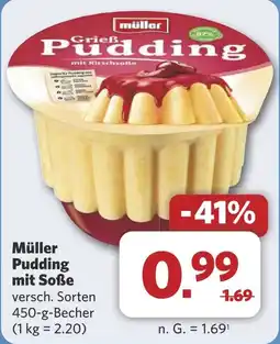 Combi Müller Pudding mit Soße aanbieding