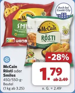 Combi McCain Rösti oder Smiles aanbieding