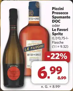 Combi Piccini Prosecco Spumante DOC oder Le Favori Spritz aanbieding