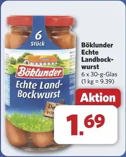 Combi Böklunder Echte Landbock- wurst aanbieding