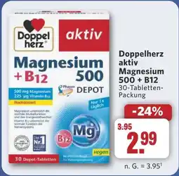 Combi Doppelherz aktiv Magnesium 500+ B12 aanbieding